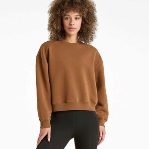 nuuds brown classic crewneck sweatshirt